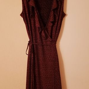 Maroon Wrap Dress